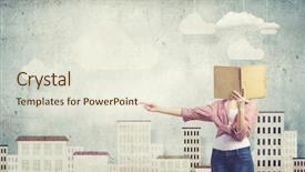  Presentation with open book spiral - Presentation enhanced with self story - young funny girl with opened background and a  colored foreground