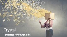  Presentation with story book conceptual open - PPT layouts consisting of self story - young funny girl with opened background and a  colored foreground