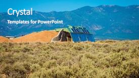  Presentation with energy - Colorful presentation design enhanced with self sustainable living in energy backdrop and a teal colored foreground