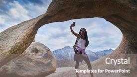  Presentation with alabama - Slide set enhanced with selfie in front of mobius background and a gray colored foreground