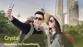  Presentation with selfie - Amazing slides having selfie in kuala lumpur malaysia backdrop and a tawny brown colored foreground