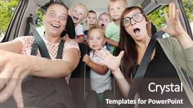  Presentation with self driving - Audience pleasing presentation design consisting of selfie in the car backdrop and a tawny brown colored foreground