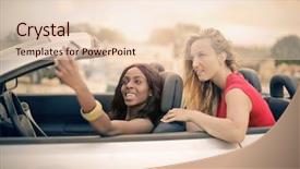  Presentation with selfie - Presentation with selfie inside the car background and a lemonade colored foreground