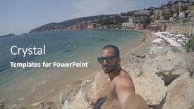  Presentation with selfie - Cool new presentation with selfie-on-french-riviera-france backdrop and a gray colored foreground
