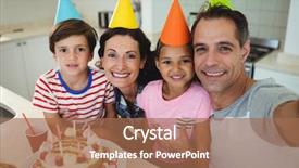  Presentation with doctor taking care of family - Beautiful presentation featuring selfie while celebrating a birthday backdrop and a coral colored foreground