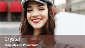  Presentation with tehnology - Slides enhanced with selfie while walking past old background and a tawny brown colored foreground