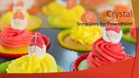  Presentation with dutch sinterklaas - Presentation with selfmade dutch sinterklaas cupcakes background and a yellow colored foreground
