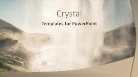  Presentation with summer time - Amazing presentation design having seljalandfoss-waterfall-in-summer-time backdrop and a lemonade colored foreground