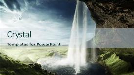  Presentation with summer time - Slide deck consisting of seljalandfoss waterfall in summer time background and a lemonade colored foreground