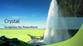  Presentation with summer time - Audience pleasing PPT theme consisting of seljalandfoss waterfall in summer time backdrop and a  colored foreground