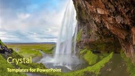  Presentation with iceland - Cool new slide deck with seljalandsfoss waterfall in july passage under the waterfall sunny day in iceland photo taken fisheye lens backdrop and a tawny brown colored foreground