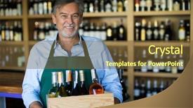  Presentation with wine - Audience pleasing presentation theme consisting of sell - wine shop owner backdrop and a tawny brown colored foreground