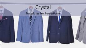  Presentation with t shirts - PPT layouts enhanced with sell things - set of suits with shirts background and a  colored foreground