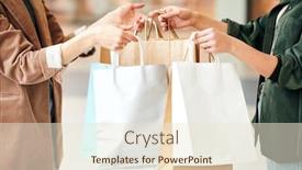  Presentation with giving - Slides featuring seller-giving-paper-bags background and a lemonade colored foreground