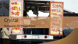  Presentation with food city - Amazing presentation theme having shark and fish 3d render backdrop and a black colored foreground