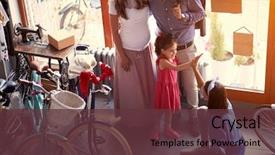  Presentation with doctor a new born and family - Presentation design consisting of sellers - seller woman to selling young background and a  colored foreground