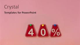  Presentation with headline - Presentation design with selling-40-percent-big-sale background and a coral colored foreground