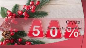  Presentation with percent - Theme consisting of selling-50-percent-big-sale background and a coral colored foreground