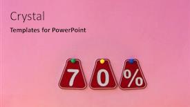  Presentation with headline - Amazing presentation theme having selling-70-percent-big-sale backdrop and a coral colored foreground