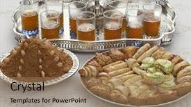  Presentation with ramadan - Presentation theme having sellou at id-al-fitr background and a coral colored foreground