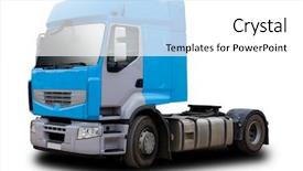  Presentation with semi truck - Audience pleasing presentation theme consisting of semi truck cab backdrop and a white colored foreground