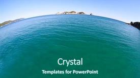  Presentation with coast - Presentation theme enhanced with semicircle - russian coast of japan sea background and a dark gray colored foreground