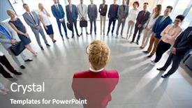  Presentation with hate speech raging hatred - Colorful PPT layouts enhanced with semicircle - young ambitious manager hold speech backdrop and a gray colored foreground