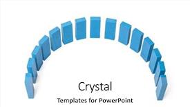  Presentation with building blocks - PPT theme enhanced with semicircle out of blue building background and a  colored foreground