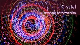  Presentation with led zeppelin - Amazing PPT theme having semicondctor laser diodes - led abstraction backdrop and a  colored foreground