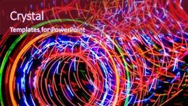  Presentation with led zeppelin - Slides consisting of semicondctor laser diodes - led abstraction background and a  colored foreground