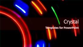  Presentation with laser - Presentation design enhanced with semicondctor laser diodes - led abstraction background and a  colored foreground