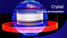  Presentation with rustic led - PPT theme consisting of semicondctor laser diodes - led abstraction background and a navy blue colored foreground