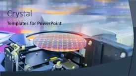  Presentation with semiconductor - Theme with semiconductor-and-computer-chip-manufacturing and a light blue colored foreground