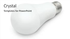  Presentation with light led - Beautiful presentation design featuring semiconductor environment - led light bulb isolated backdrop and a white colored foreground