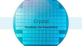  Presentation with semiconductor wafer - Presentation with semiconductor-wafer-disk-made background and a cyan colored foreground