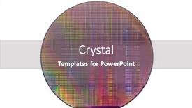  Presentation with semiconductor wafer - Theme having semiconductor-wafer-disk-made background and a violet colored foreground