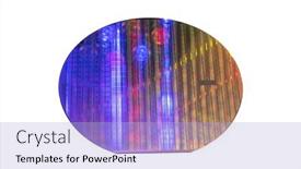  Presentation with semiconductor wafer - Presentation having semiconductor-wafer-disk-made background and a light blue colored foreground