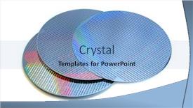  Presentation with semiconductor wafer - Presentation theme having semiconductor-wafer-disk-made background and a light blue colored foreground