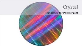  Presentation with semiconductor wafer - Presentation theme consisting of semiconductor-wafer-disk-made background and a lemonade colored foreground