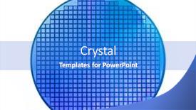  Presentation with semiconductor wafer - PPT theme enhanced with semiconductor-wafer-disk-made background and a cobalt blue colored foreground