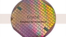  Presentation with semiconductor wafer - Presentation theme having semiconductor-wafer-disk-made and a coral colored foreground