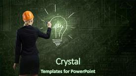  Presentation with blackboard - Cool new slide set with seminar engineering - rear view of woman backdrop and a wine colored foreground