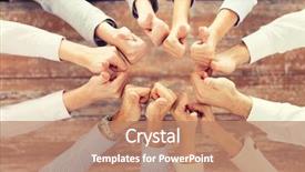  Presentation with team work - PPT layouts consisting of union workers - business people gesture and team background and a coral colored foreground