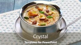  Presentation with milk coconut - Cool new presentation theme with semiya-payasam-vermicelli-kheer backdrop and a tawny brown colored foreground