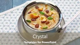  Presentation with milk coconut - PPT theme enhanced with semiya-payasam-vermicelli-kheer background and a violet colored foreground