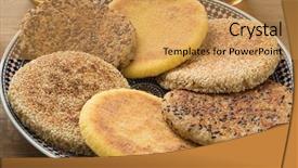  Presentation with sesame seed - Beautiful slides featuring semolina multigrain and sesame backdrop and a gold colored foreground