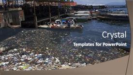  Presentation with sea plastic - Audience pleasing slide set consisting of semporna-malaysia-april-24-2014 backdrop and a ocean colored foreground