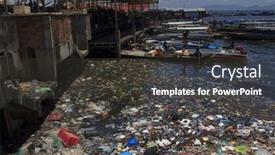  Presentation with sea plastic - Beautiful theme featuring semporna-malaysia-april-24-2014 backdrop and a dark gray colored foreground