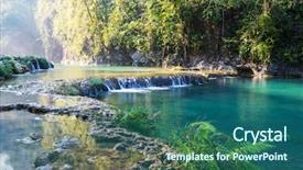  Presentation with guatemala - Presentation with semuc champey lanquin guatemala background and a ocean colored foreground