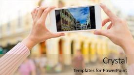  Presentation with asia - Amazing slides having senado square of macao backdrop and a  colored foreground